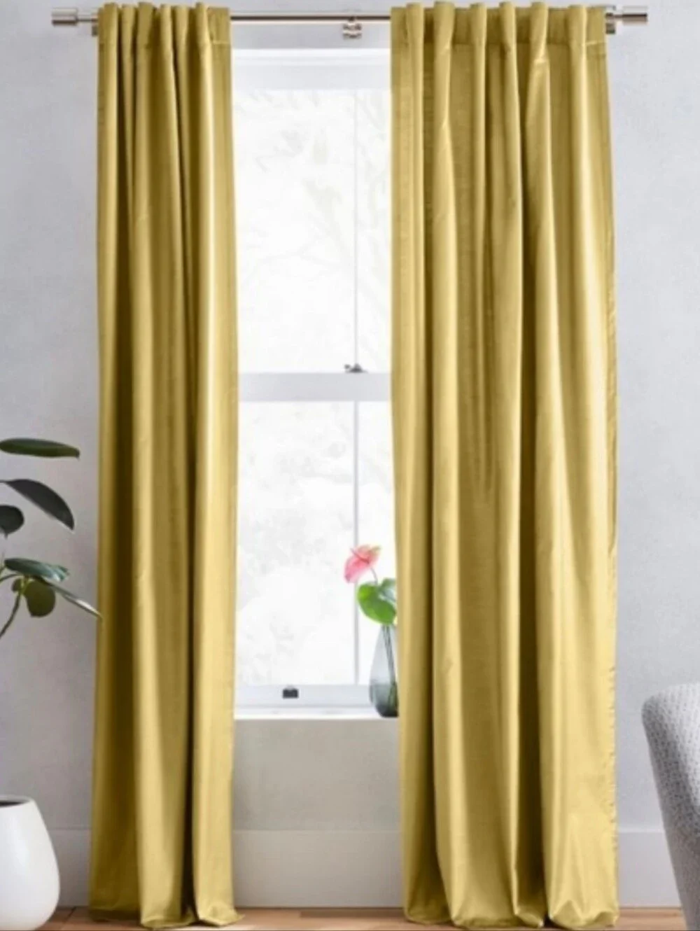 West Elm Luster Velvet Curtain